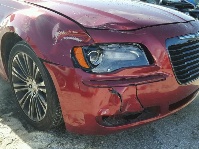 2C3CCABG0EH229032 - 2014 CHRYSLER 300 S MAROON photo 9