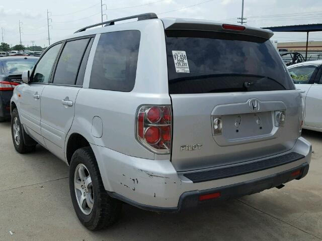 5FNYF28616B013811 - 2006 HONDA PILOT EX SILVER photo 3