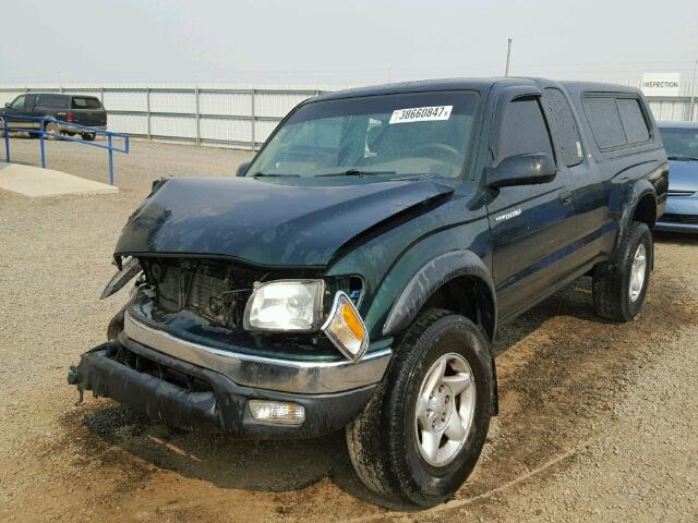 5TEWM72N63Z289342 - 2003 TOYOTA TACOMA GREEN photo 2