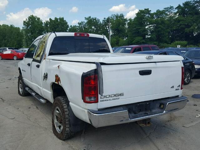 3D7KU28D64G174243 - 2004 DODGE RAM 2500 S WHITE photo 3