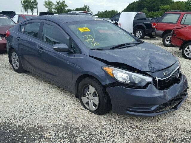 KNAFX4A65F5403643 - 2015 KIA FORTE LX BLUE photo 1