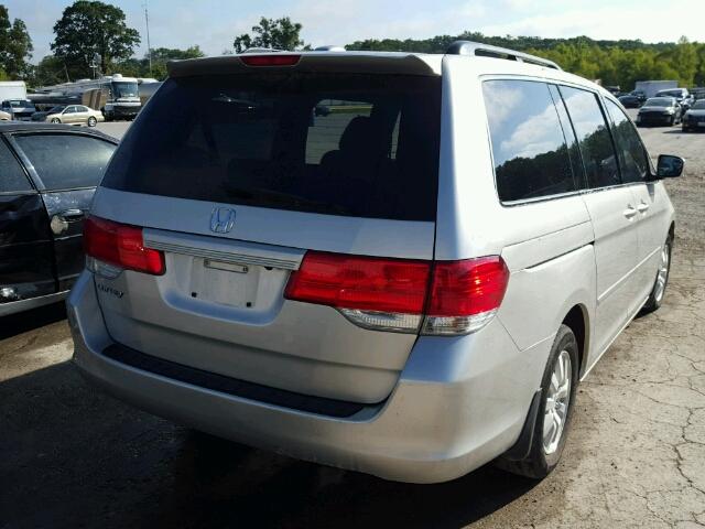 5FNRL38778B070299 - 2008 HONDA ODYSSEY EX SILVER photo 4