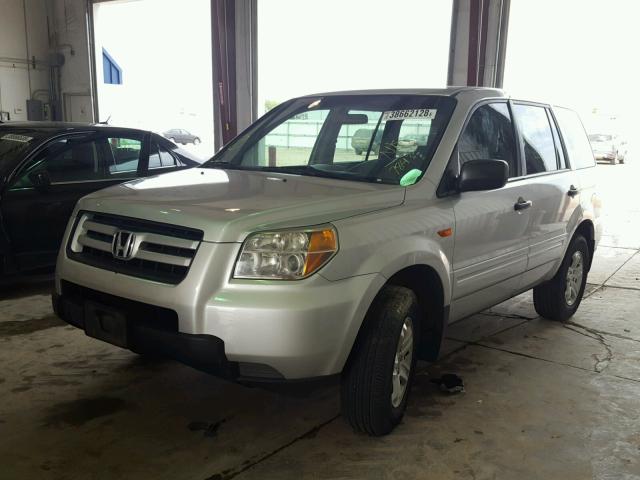 5FNYF18186B007843 - 2006 HONDA PILOT LX BLUE photo 2