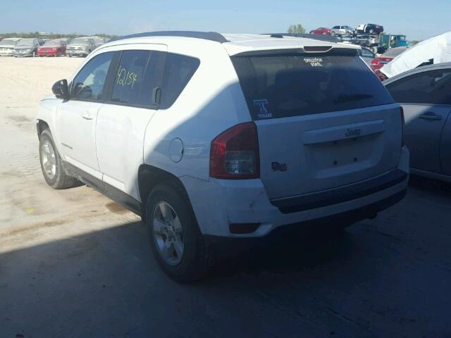 1C4NJCBA6DD164605 - 2013 JEEP COMPASS SP WHITE photo 3