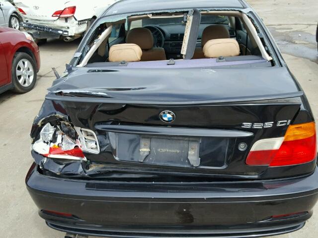 WBABN33462JW52951 - 2002 BMW 325CI BLACK photo 9