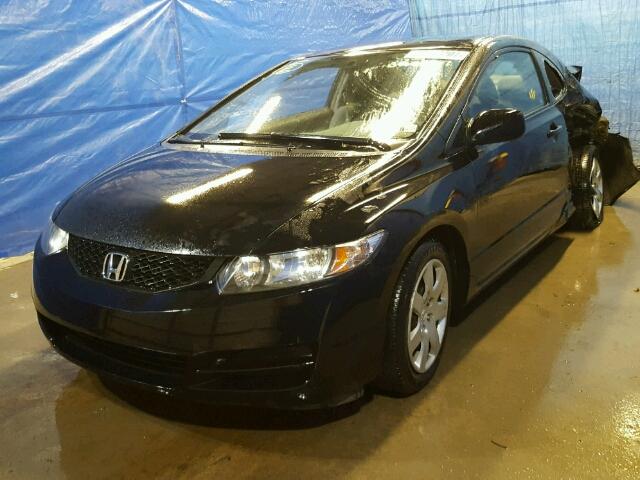 2HGFG12629H541798 - 2009 HONDA CIVIC LX BLACK photo 2