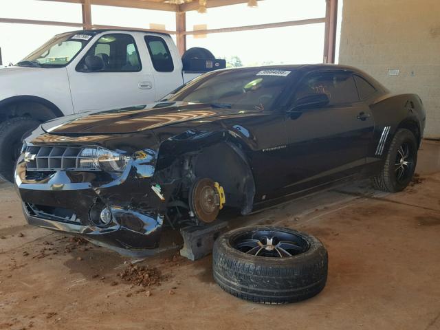 2G1FB1EV0A9112585 - 2010 CHEVROLET CAMARO LT BLACK photo 2