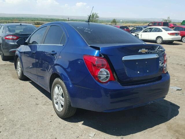 1G1JC5SH0D4108914 - 2013 CHEVROLET SONIC LT BLUE photo 3