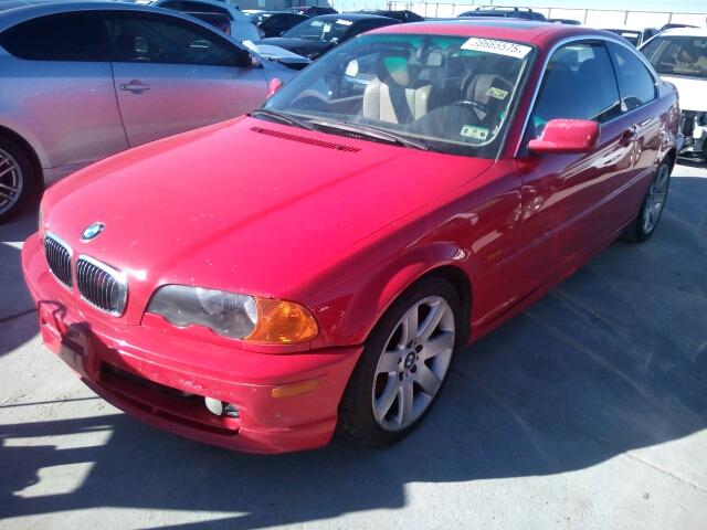 WBABM3343YJN81347 - 2000 BMW 323 CI RED photo 2