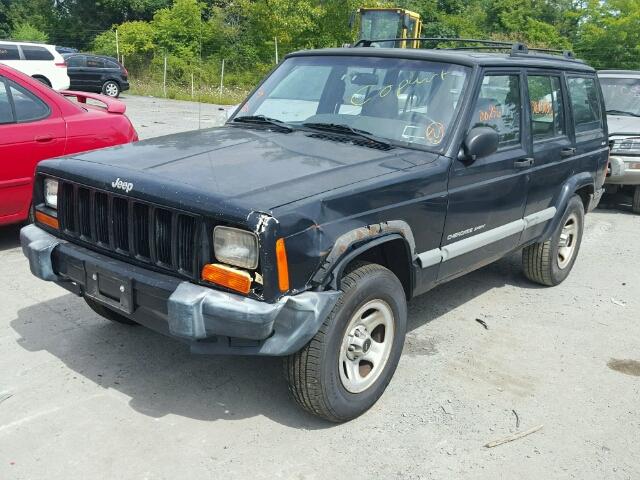 1J4FF48S71L521927 - 2001 JEEP CHEROKEE S BLACK photo 2