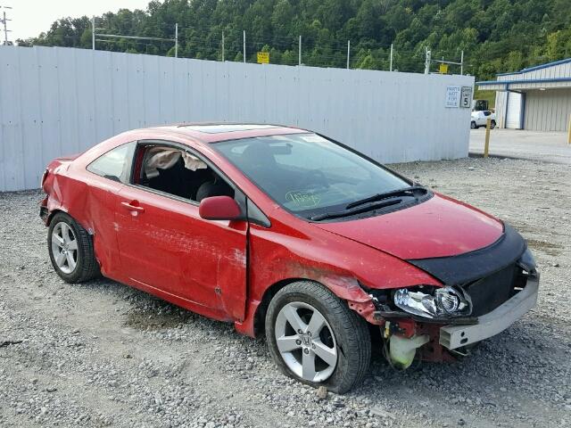 2HGFG11877H581486 - 2007 HONDA CIVIC EX RED photo 9