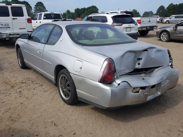 2G1WW12E519120738 - 2001 CHEVROLET MONTE CARL ვერცხლისფერი ფოტო 3