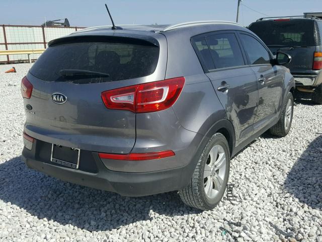 KNDPB3A2XC7268883 - 2012 KIA SPORTAGE B GRAY photo 4