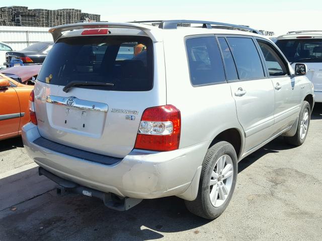 JTEEW21A060011074 - 2006 TOYOTA HIGHLANDER SILVER photo 4