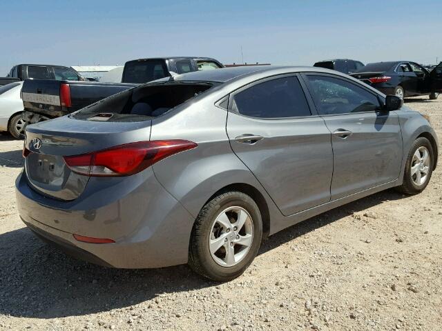 5NPDH4AE5EH476508 - 2014 HYUNDAI ELANTRA GRAY photo 4