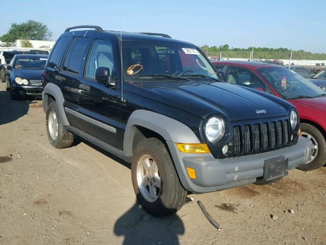 1J4GL48KX5W553532 - 2005 JEEP LIBERTY SP BLACK photo 1