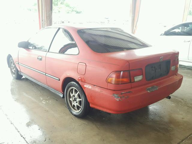 1HGEJ7221VL096531 - 1997 HONDA CIVIC HX RED photo 3