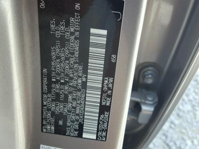 JTLKT324364094673 - 2006 TOYOTA SCION XB Grau Foto 10