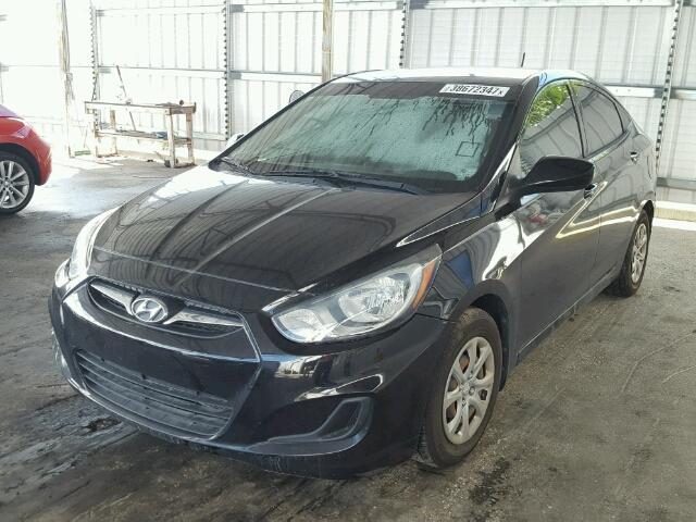 KMHCT4AE2CU204877 - 2012 HYUNDAI ACCENT GLS BLACK photo 2
