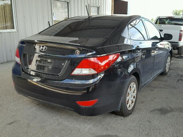 KMHCT4AE2CU204877 - 2012 HYUNDAI ACCENT GLS BLACK photo 4