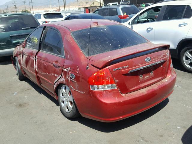 KNAFE122985577704 - 2008 KIA SPECTRA EX RED photo 3