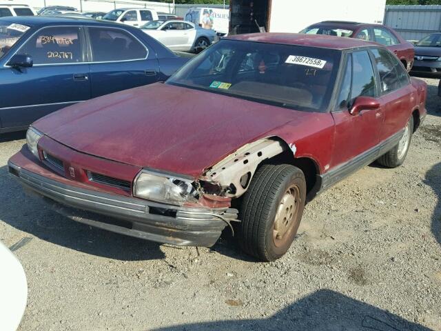 1G3HY53L7NH317667 - 1992 OLDSMOBILE 88 ROYALE RED photo 2