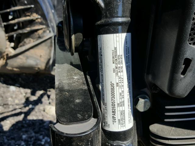 5VPAB26D573000820 - 2007 VICTORY MOTORCYCLES VEGAS 8-BA BLACK photo 10