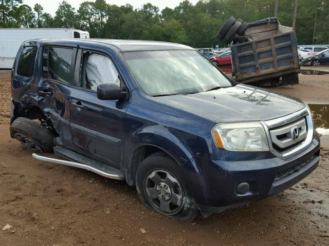 5FNYF3H21BB016236 - 2011 HONDA PILOT LX BLUE photo 1