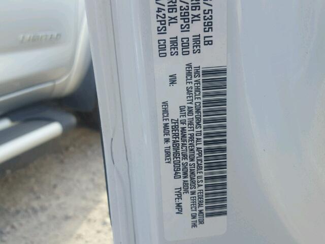 ZFBERFAB1H6E00940 - 2017 RAM PROMASTER 白色 照片 10