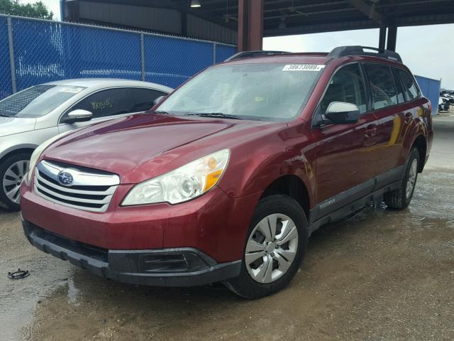 4S4BRBAC5B3359716 - 2011 SUBARU OUTBACK 2. BURGUNDY photo 2