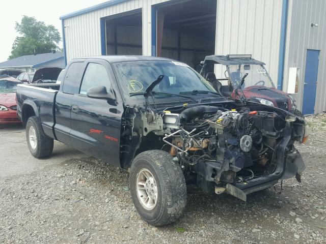 1B7GG22YXXS169840 - 1999 DODGE DAKOTA BLACK photo 1