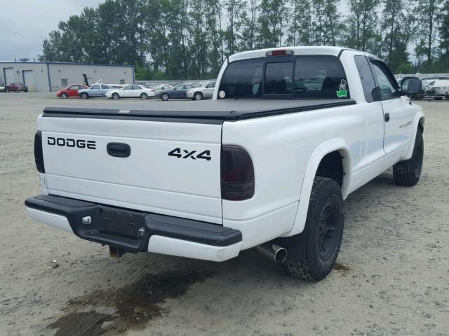 1B7GG22N4YS704104 - 2000 DODGE DAKOTA WHITE photo 4