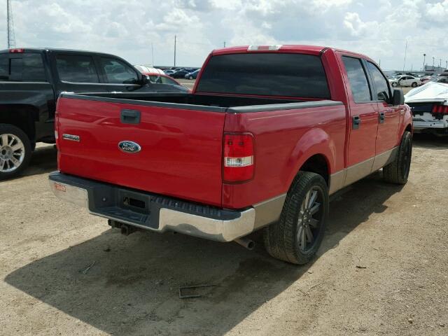 1FTPW12V16FB67663 - 2006 FORD F150 SUPER RED photo 4