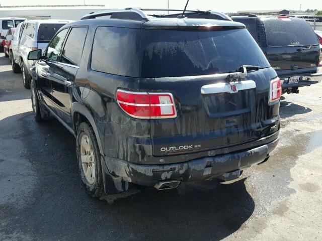 5GZEV23768J110602 - 2008 SATURN OUTLOOK XR შავი ფოტო 3