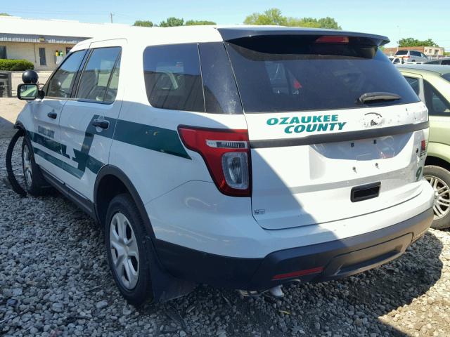 1FM5K8ARXFGC66648 - 2015 FORD EXPLORER P WHITE photo 3