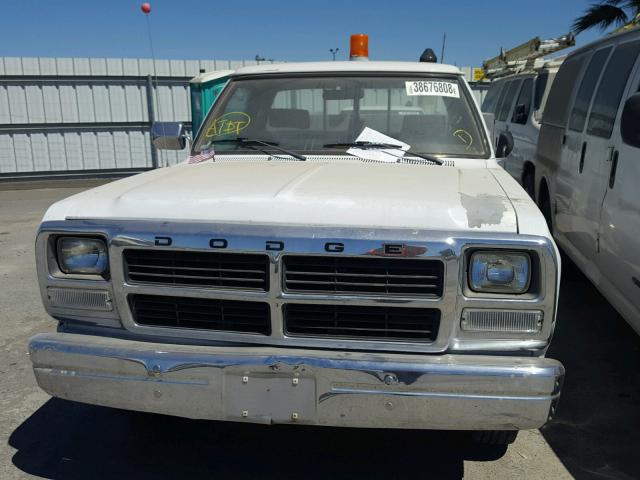 1B6ME3654PS239108 - 1993 DODGE D-SERIES D WHITE photo 9