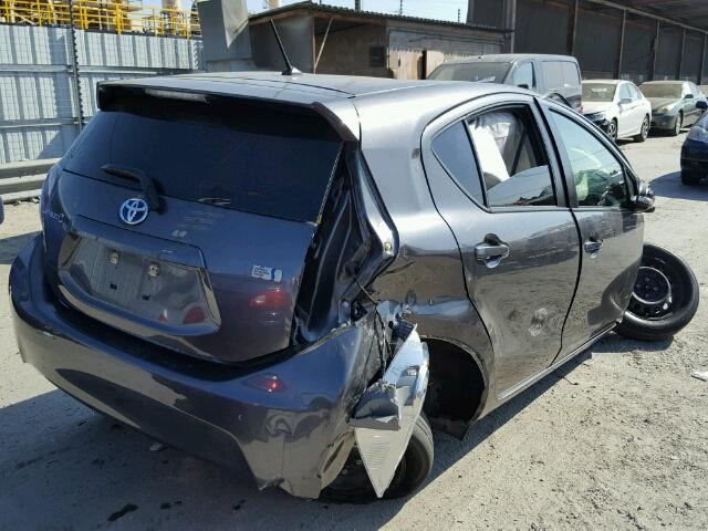 JTDKDTB33E1561929 - 2014 TOYOTA PRIUS C GRAY photo 4