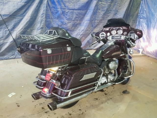 1HD1DJV125Y606214 - 2005 HARLEY-DAVIDSON FLHT CLASS BURGUNDY photo 4