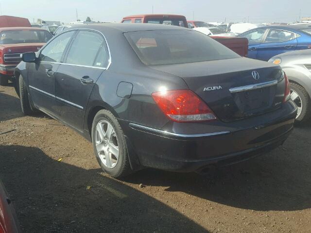 JH4KB166X8C001556 - 2008 ACURA RL BLACK photo 3