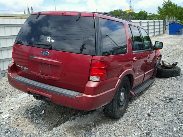 1FMEU17W54LB15879 - 2004 FORD EXPEDITION RED photo 4