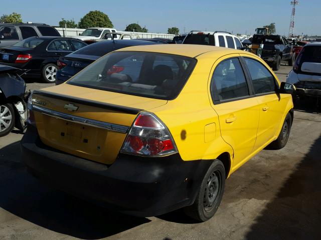 KL1TD5DE0AB113268 - 2010 CHEVROLET AVEO LS YELLOW photo 4