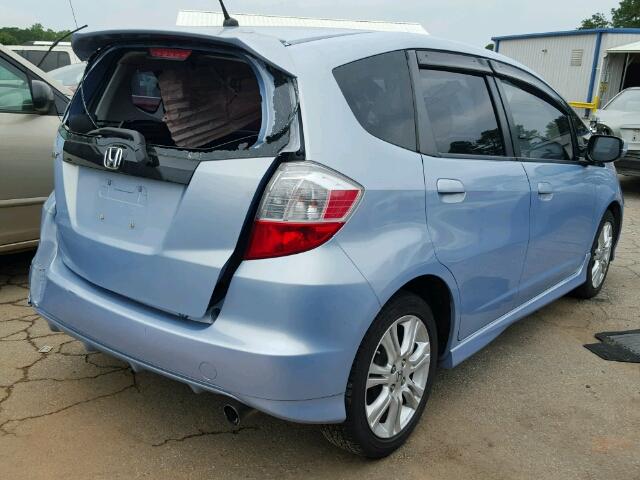 JHMGE88419C003411 - 2009 HONDA FIT SPORT BLUE photo 4