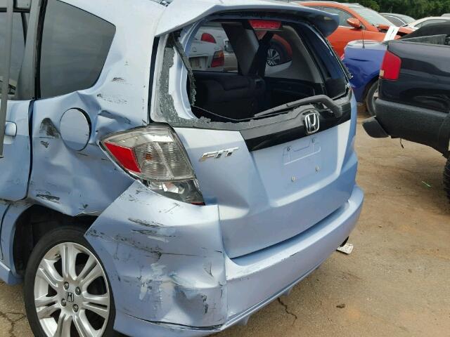 JHMGE88419C003411 - 2009 HONDA FIT SPORT BLUE photo 9