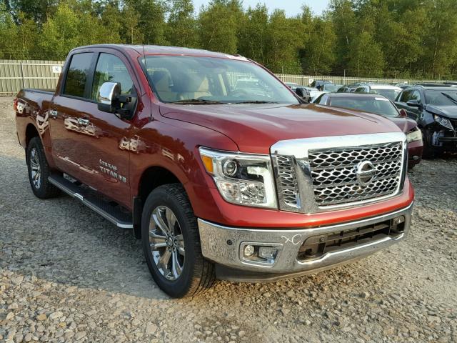 1N6AA1E55JN504119 - 2018 NISSAN TITAN SV RED photo 1