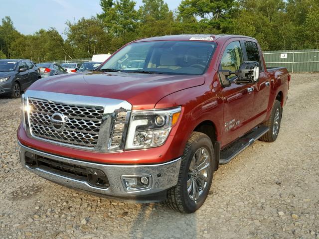 1N6AA1E55JN504119 - 2018 NISSAN TITAN SV RED photo 2