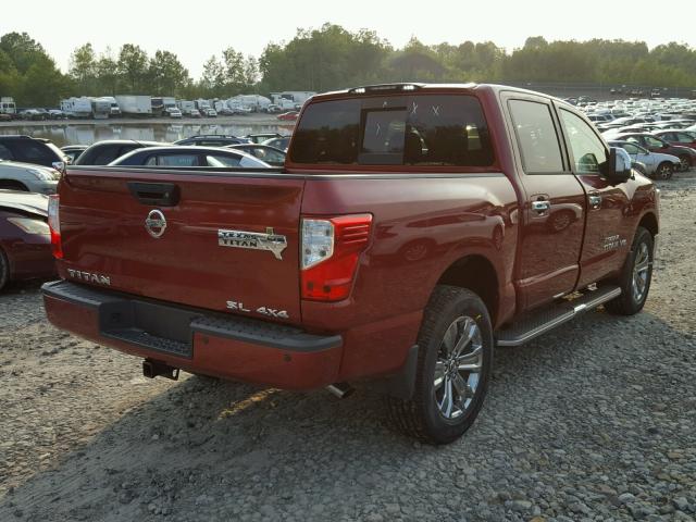 1N6AA1E55JN504119 - 2018 NISSAN TITAN SV RED photo 4