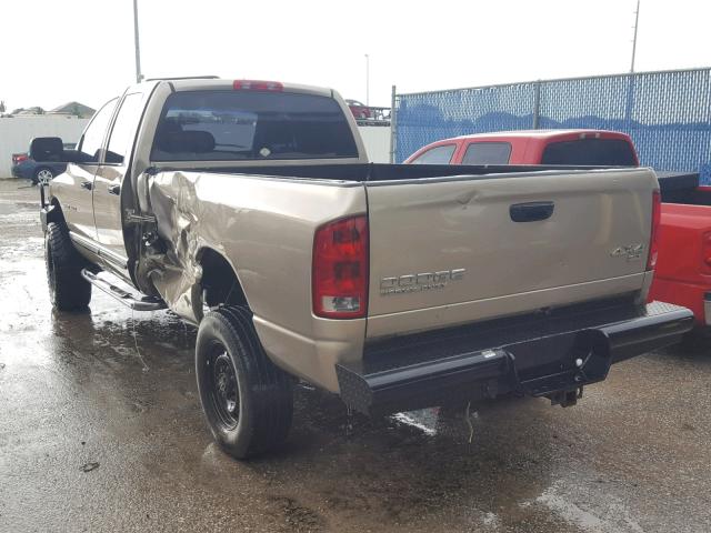 3D7KU28CX4G202357 - 2004 DODGE RAM 2500 S GOLD photo 3