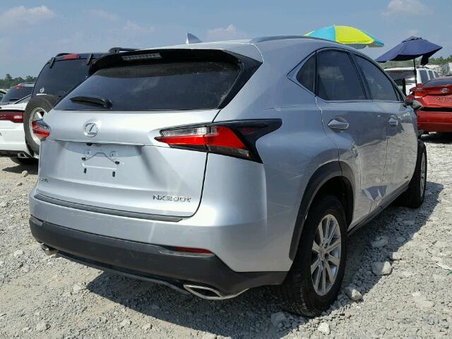 JTJYARBZ0H2051379 - 2017 LEXUS NX 200T SILVER photo 4