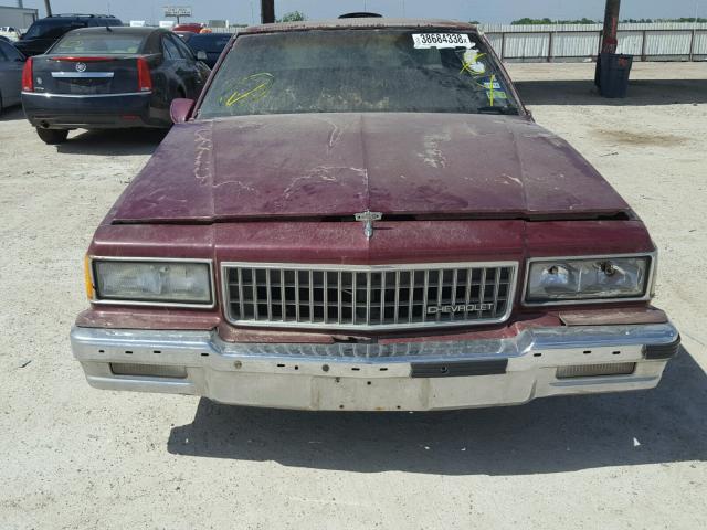 1G1BU51E9KR116342 - 1989 CHEVROLET CAPRICE CL BURGUNDY photo 10