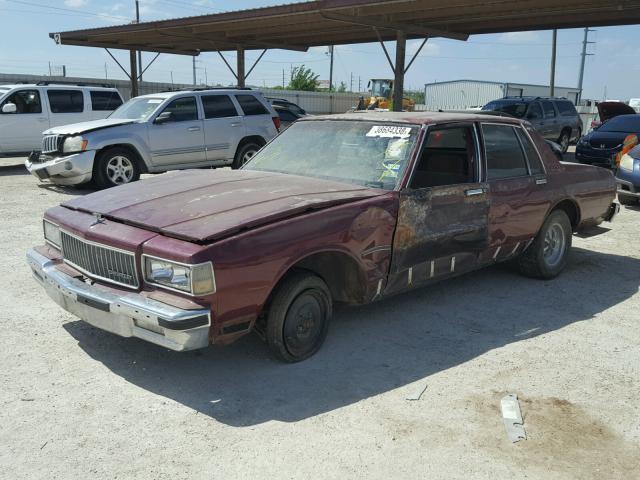 1G1BU51E9KR116342 - 1989 CHEVROLET CAPRICE CL BURGUNDY photo 2